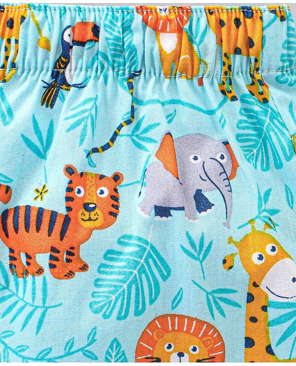 Babyhug Cotton Woven Knee Length Boxers Multi Printed Pack of 3 - Multicolour