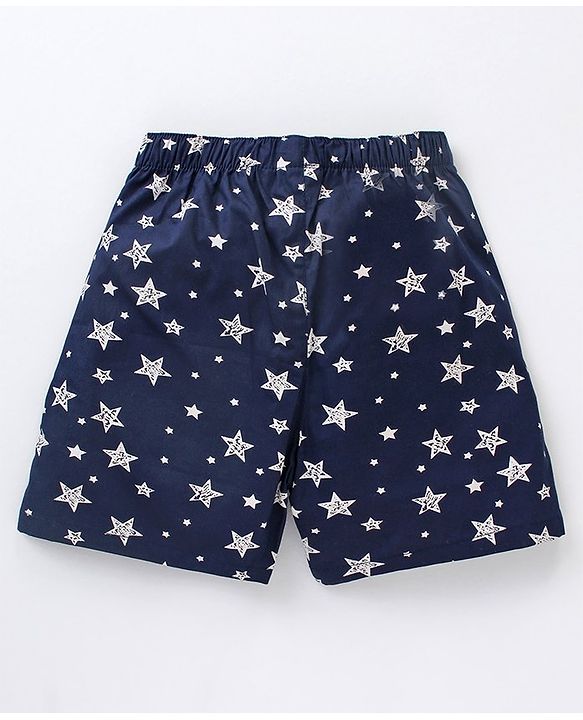 Babyhug Cotton Woven Star Printed & Checks Boxers Pack Of 3 - Multicolour