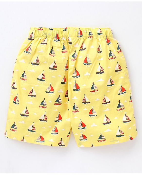 Babyhug Cotton Woven Star Printed & Checks Boxers Pack Of 3 - Multicolour