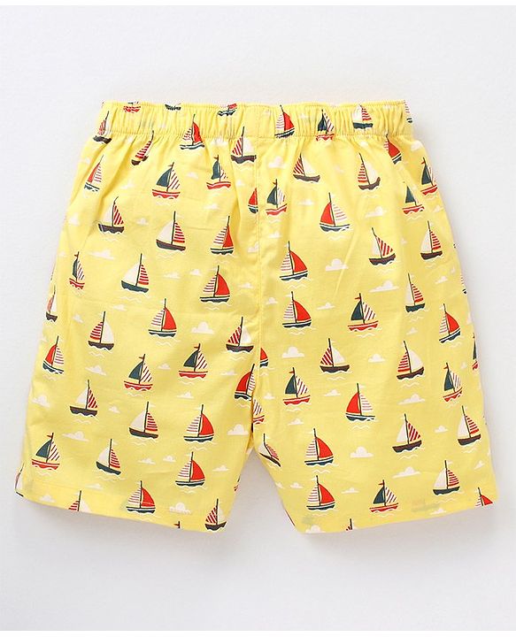 Babyhug Cotton Woven Star Printed & Checks Boxers Pack Of 3 - Multicolour