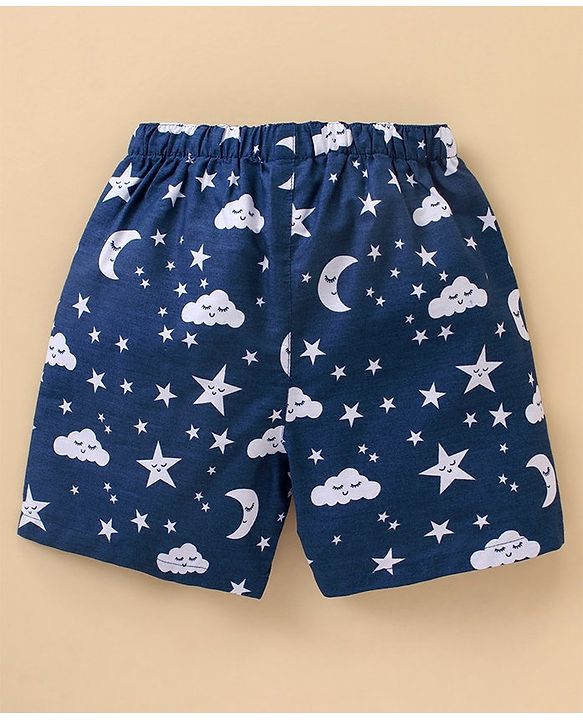 Babyhug Cotton Woven Star Printed Boxers Pack Of 3 - Multicolour