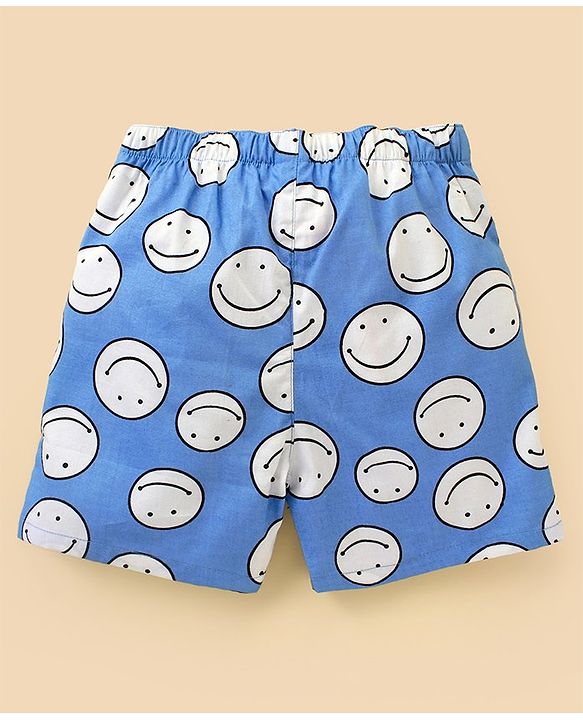 Babyhug Cotton Woven Star Printed Boxers Pack Of 3 - Multicolour