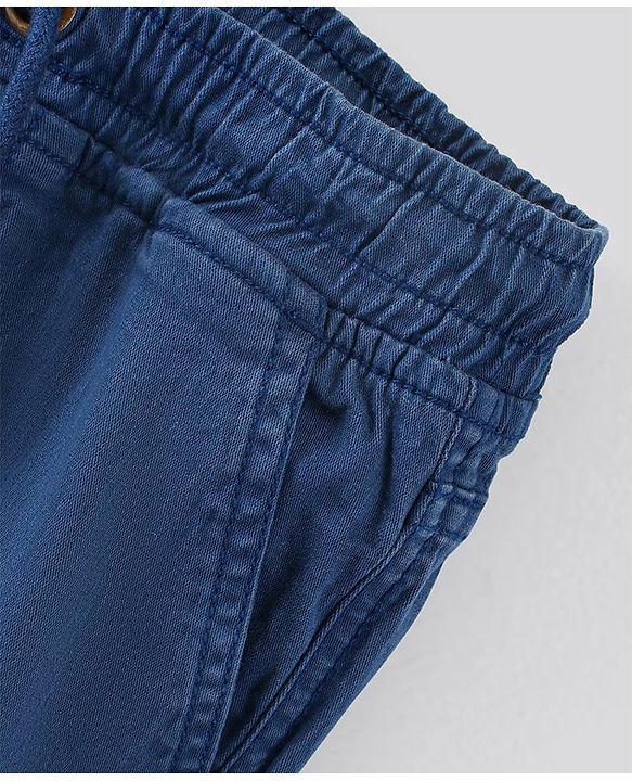 Pine Kids Full Length Stretchable Jogger With Cargo Pockets & Draw Cord - Blue