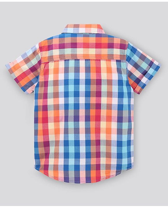 Pine Kids Half Sleeves Checks Softener Wash Shirts - Multicolor