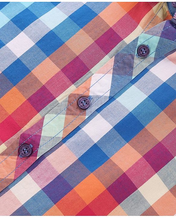 Pine Kids Half Sleeves Checks Softener Wash Shirts - Multicolor