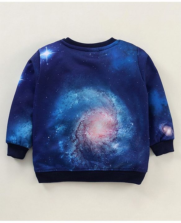Babyhug Knit Full Sleeves Sweatshirt Navy (Print May Vary)