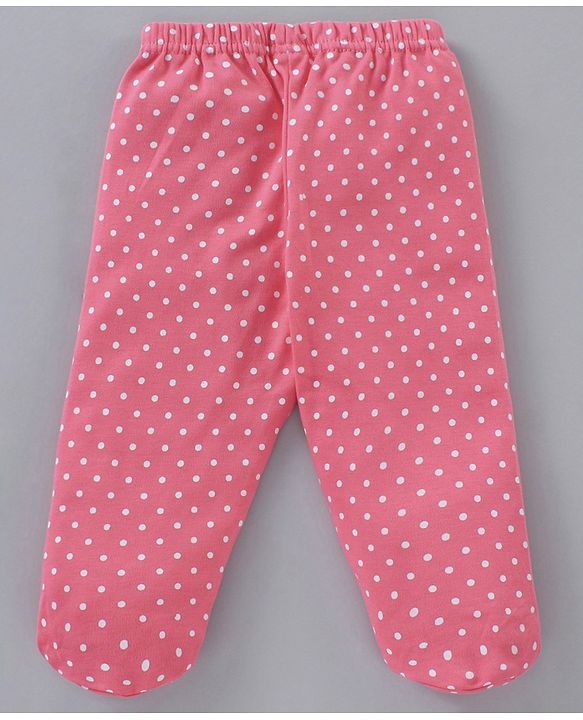 Babyhug Full Length Cotton Bootie Leggings Floral & Dot Print Pack Of 3- Multicolor