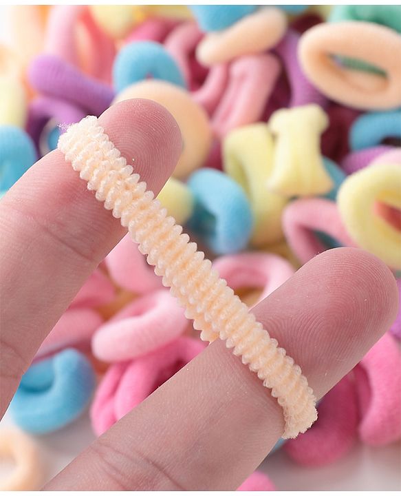Babyhug Free Size Rubber Bands & Clips Set - Multicolor