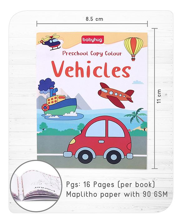 Babyhug My First Copy Colouring Books Pack of 6 - English