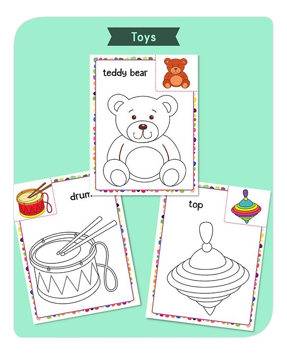 Babyhug My First Copy Colouring Books Pack of 6 - English