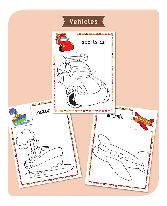 Babyhug My First Copy Colouring Books Pack of 6 - English