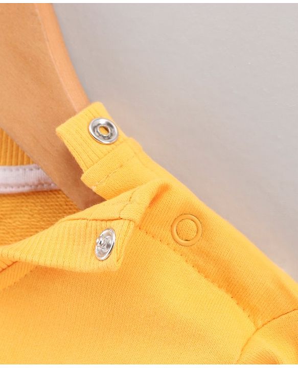 Babyhug Full Sleeves Cut & Sew Sweatshirt With Text Print- Multicolor