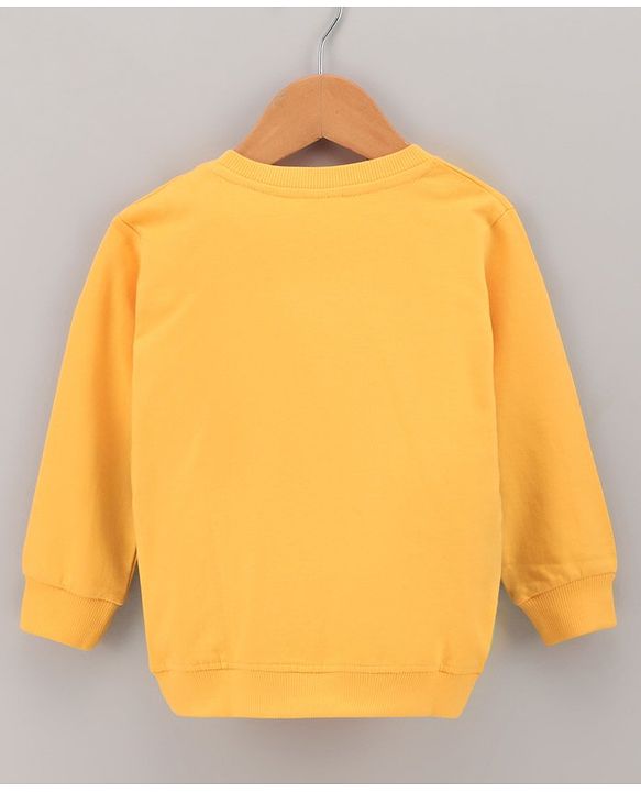Babyhug Full Sleeves Cut & Sew Sweatshirt With Text Print- Multicolor