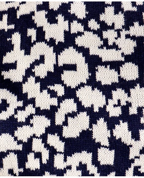 Babyhug Full Sleeves Abstract Design Sweater - Navy