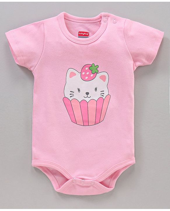 Babyhug 100% Cotton Half Sleeves Onesie Multi Print Pack of 3 - Multicolour