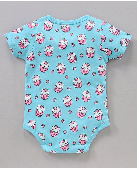 Babyhug 100% Cotton Half Sleeves Onesie Multi Print Pack of 3 - Multicolour