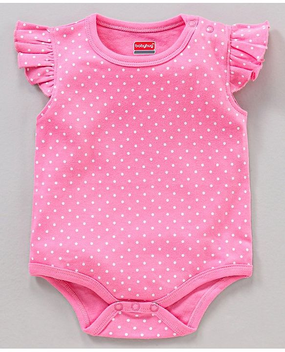 Babyhug 100% Cotton Frill Sleeves Onesie Multi Print Pack of 3 - Multicolour