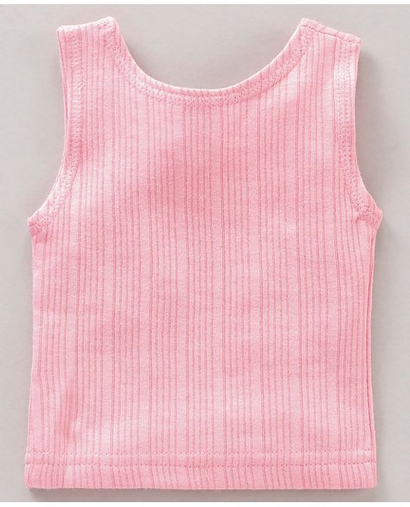 Babyhug Sleeveless Thermal Vests Solid - Pink