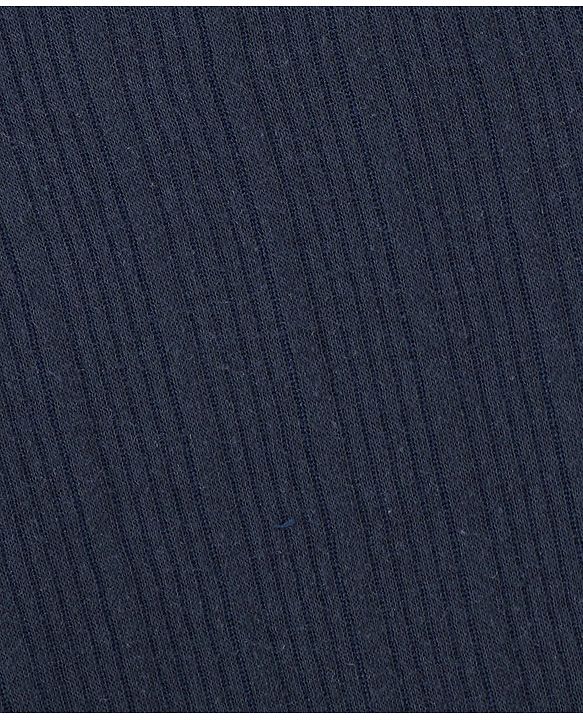 Babyhug Cotton Sleeveless Thermal Vest Solid- Dark Navy