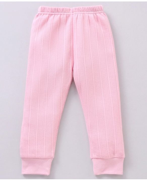 Babyhug Full Sleeves Solid Color Thermal Innerwear Set - Pink