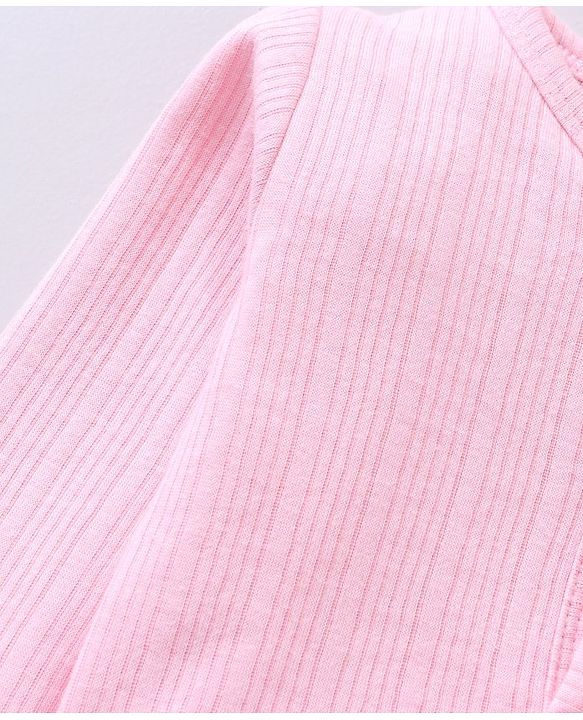 Babyhug Full Sleeves Solid Color Thermal Innerwear Set - Pink