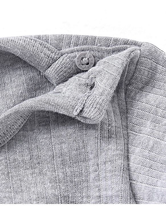 Babyhug Full Sleeves Thermal Inner Wear Solid Colour - Grey