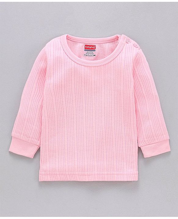 Babyhug Full Sleeves Thermal Vest - Pink