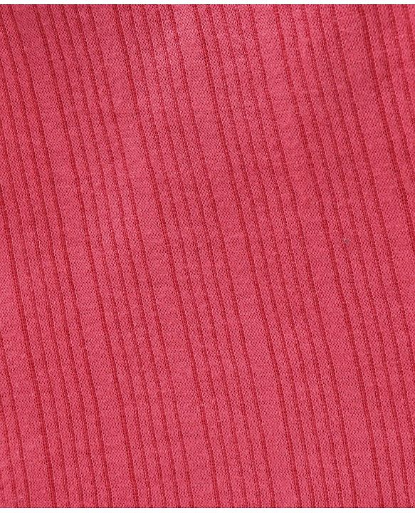 Babyhug Full Sleeves Solid Color Thermal Vest - Coral