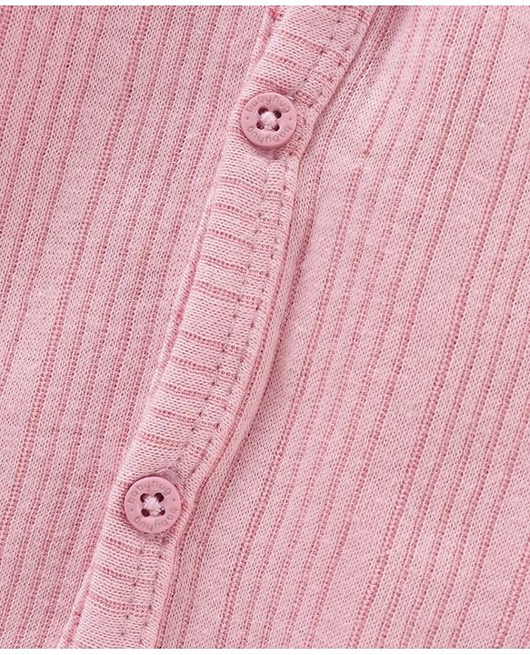 Babyhug Full Sleeves Solid Color Thermal Vest - Pink