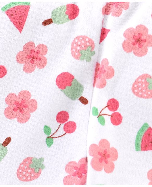 Babyhug Cotton Bootie Leggings Multi Printed Pack of 3 - Multicolour