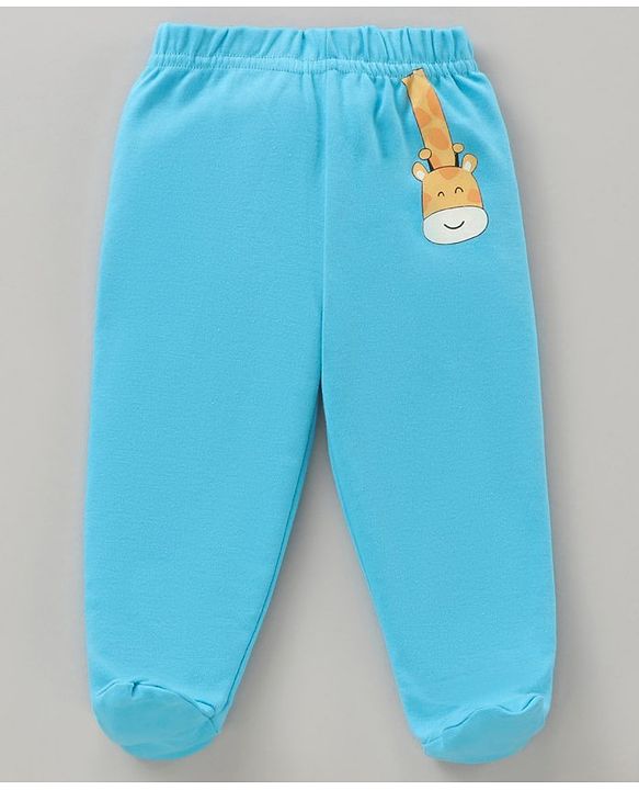Babyhug 100% Cotton Bootie Leggings Striped Pack of 3 - Blue