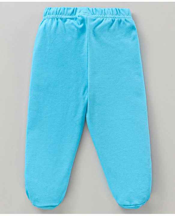 Babyhug 100% Cotton Bootie Leggings Striped Pack of 3 - Blue