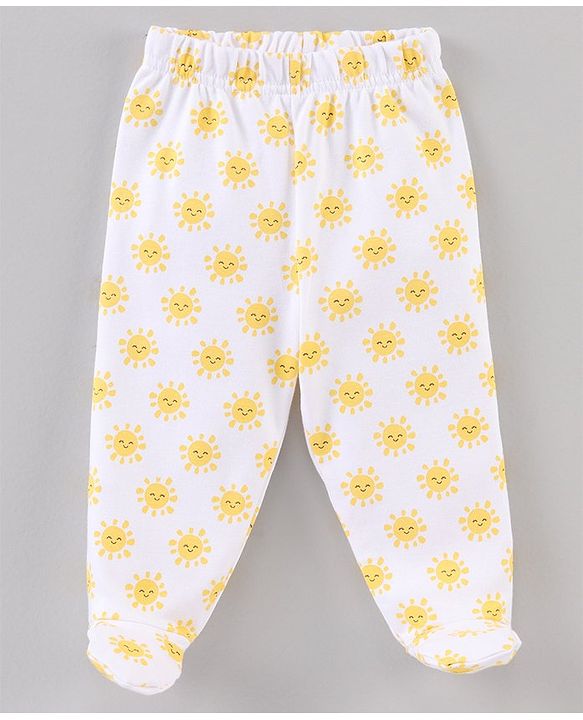 Babyhug Footed Stripes & Printed Bootie Leggings Pack of 3 - Multicolor