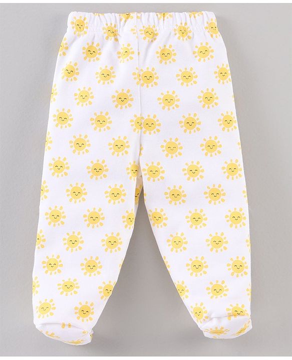 Babyhug Footed Stripes & Printed Bootie Leggings Pack of 3 - Multicolor