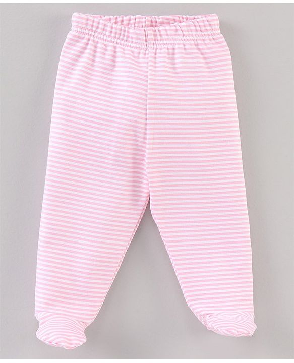 Babyhug Footed Stripes & Printed Bootie Leggings Pack of 3 - Multicolor