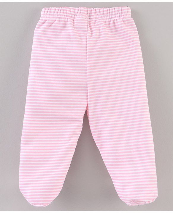 Babyhug Footed Stripes & Printed Bootie Leggings Pack of 3 - Multicolor