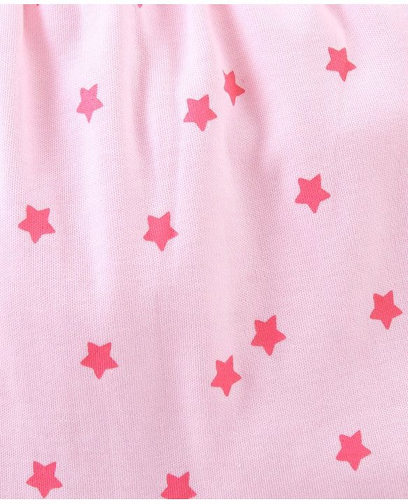 Babyhug Full Length Diaper Leggings Star & Kitty Print Pack of 3  - Yellow Light & Dark Pink
