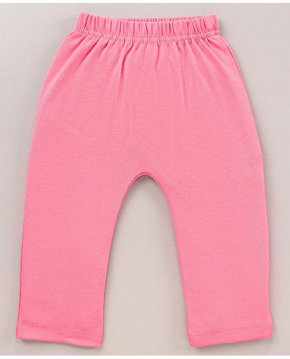 Babyhug Cotton Knit Full Length  Diaper Leggings Solid and Floral Printed Pack of 3 - Pink Yellow White