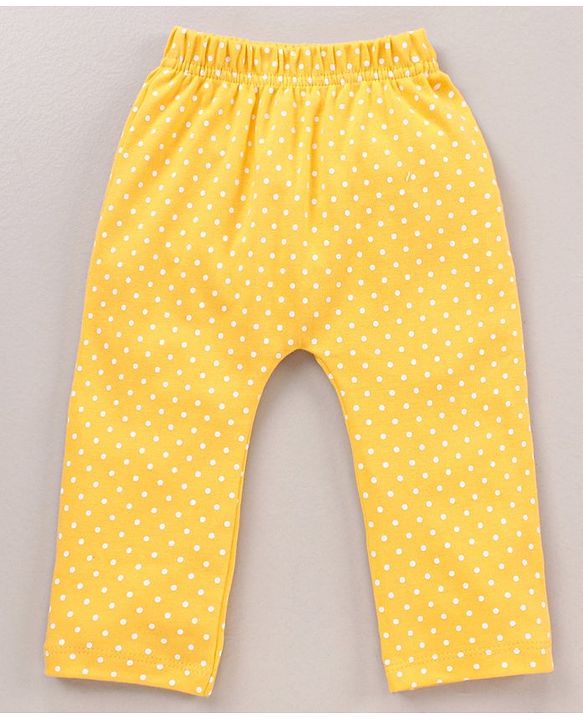 Babyhug Cotton Knit Full Length  Diaper Leggings Solid and Floral Printed Pack of 3 - Pink Yellow White