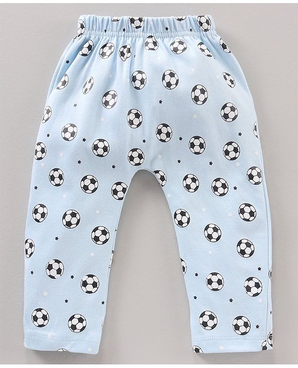 Babyhug Diaper Leggings Striped & Soccer Ball Print Pack Of 3 - Multicolor
