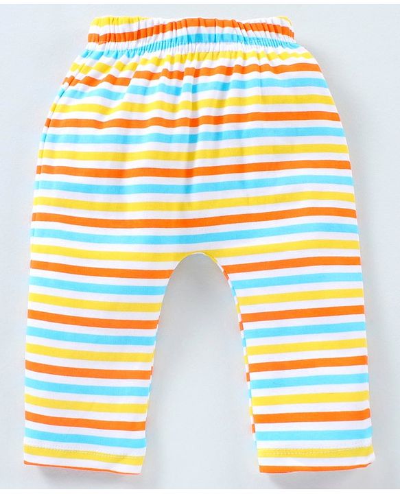 Babyhug Diaper Leggings Dino Print Pack of 3 - Sky Blue Multicolour