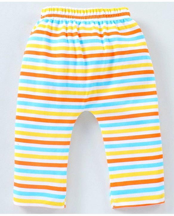 Babyhug Diaper Leggings Dino Print Pack of 3 - Sky Blue Multicolour