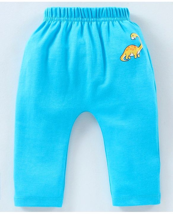 Babyhug Diaper Leggings Dino Print Pack of 3 - Sky Blue Multicolour