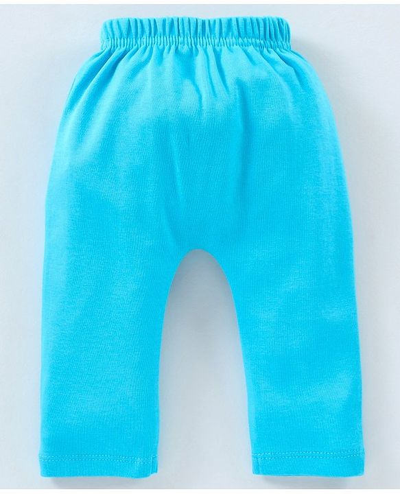 Babyhug Diaper Leggings Dino Print Pack of 3 - Sky Blue Multicolour
