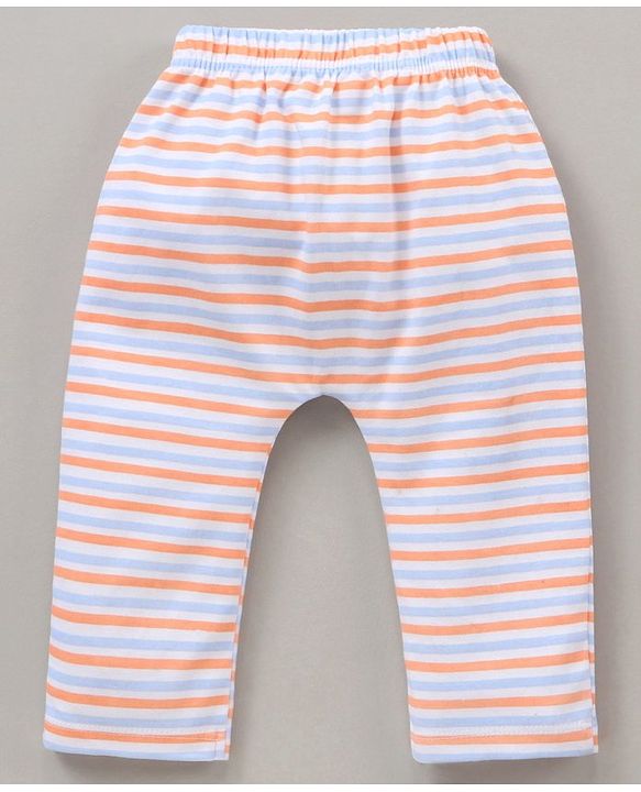 Babyhug Cotton Full Length Diaper Pants Pack of 3 - Multicolour