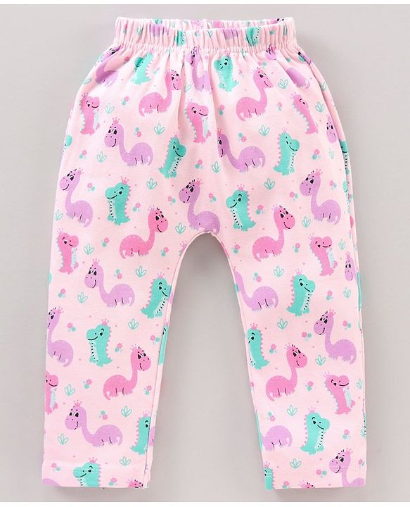 Babyhug Full Length Diaper Leggings Dino & Floral Print Pack of 3 - Multicolor