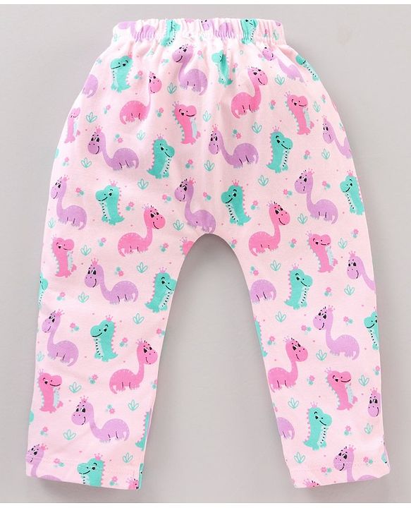 Babyhug Full Length Diaper Leggings Dino & Floral Print Pack of 3 - Multicolor