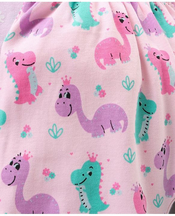 Babyhug Full Length Diaper Leggings Dino & Floral Print Pack of 3 - Multicolor