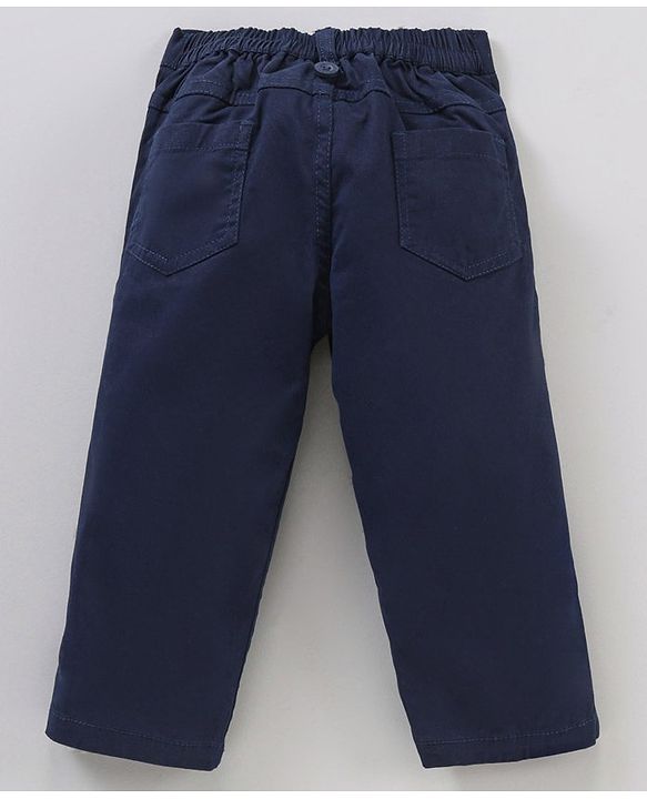 Babyhug Full Sleeves Cotton Woven to Woven Checkered Shirt & Trouser With Suspender - Blue