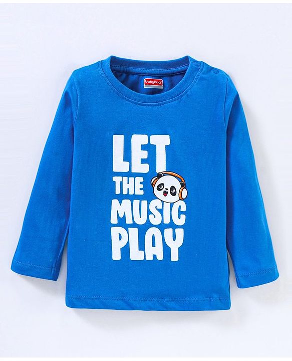 Babyhug Cotton Jersey Knit Full Sleeves T-Shirt Panda Printed Pack of 3 - Blue Green Yellow